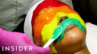 I Tried A Custom Facial And Rainbow Mask For My AcneProne Skin [upl. by Augy96]