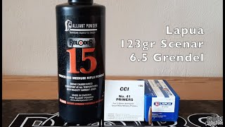 123gr Lapua Scenar R15 65 Grendel [upl. by Aioj]