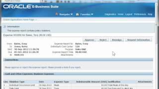 Oracle Internet Expenses Fundamentals  Manager Approval [upl. by Calv]