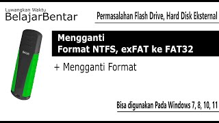 Cara Mengganti Format USB Flashdisk NTFS exFAT menjadi Format FAT32 [upl. by Toole]