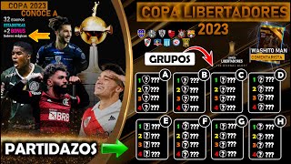 SORTEO FASE DE GRUPOS 🏆 COPA LIBERTADORES 2023 SIMULADOR 🔥 [upl. by Ahsiuqram]