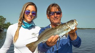 Backcountry Slam Brie Gabrielle and Capt Ron Hueston fish Chokoloskee [upl. by Bobinette]