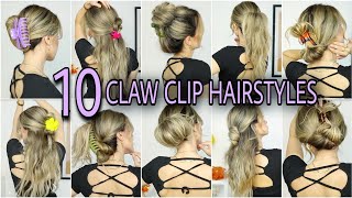 10 LIFE CHANGING CLAW CLIP HAIRSTYLES 🌞 Medium amp Long Hairstyles [upl. by Damha]