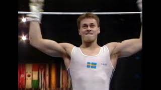 VM manlig artistisk gymnastik 1992 Johan Jonasson räckfinal [upl. by Einallem]