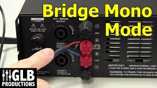 How to set up and connect a power amplifier in bridge mode [upl. by Ailelc]