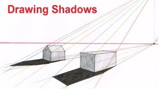 How To Draw Perspective Shadow  Drawing Shadows In Perspective [upl. by Mcroberts651]