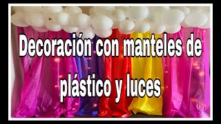 DECORACIÓN ELEGANTE CON MANTELES DE PLÁSTICO😱 [upl. by Weiss]