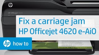 Fixing a Carriage Jam  HP Officejet 4620 eAllinOne Printer  HP [upl. by Anawahs515]