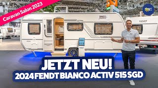 MESSENEUHEIT 🙌 2024 Fendt Bianco Activ 515 SGD  Caravan Salon Düsseldorf 2023 × Camperland Bong [upl. by Dillon203]