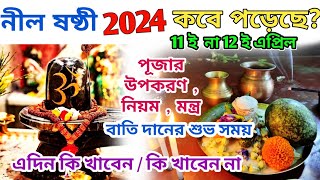 Nil Sasthi 2024  Nil Sasthi Puja Vidhi  Nil Sasthi Puja 2024 Date Time  Nil Puja Niyam Upokoron [upl. by Nerrag]