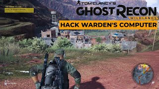 Ghost Recon Wildlands  Hacking the wardens computer  complete stealth [upl. by Plato]