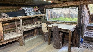 Building a dugout in the wild forest from start to finish GIANT DUGOUT UNDERGROUND  FOREST BUNKER [upl. by Aloap]