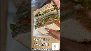 Smoked salmon sandwich 🥪 smokedsalmon salmon sandwich [upl. by Yojal]