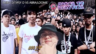 LOONIE ABRA VS TIPSY D THIRD D  REACTION VIDEO  DOSPORDOS 2012 [upl. by Edak]