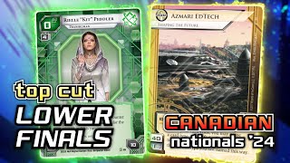 Netrunner Canadian Nationals 2024 Top Cut  Lower Finals  Mikhail Kit vs Jon Azmari [upl. by Furlong728]