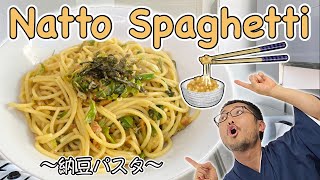 How to make Natto Pasta VeganVegetarian 〜和風パスタ〜  easy Japanese home cooking [upl. by Edals19]