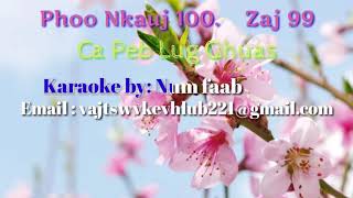 Phoo nkauj 100 Zaaj 99 Ca peb lug qhuas Karaoke [upl. by Artenal615]