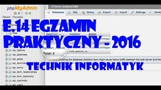 E14 Egzamin praktyczny Technik Informatyk Egzamin zawodowy Czerwiec 2016 Zestaw 2 [upl. by Lenora]