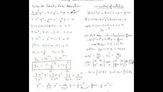 Cauchy Euler equations variation of parameters [upl. by Noami]