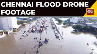 Chennai Floods Watch Drone Footage Of Chennai Floods  Water Logging At Several Places Due To Rains [upl. by Cire]