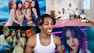 VexReacts Girl Group Marathon GIDLE Kiss of Life Dreamcatcher Red Velvet [upl. by Eluk]