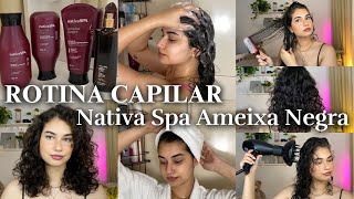 rotina capilar com O Boticário Nativa Spa de Ameixa Negra ✨ lavagem finalização e day after [upl. by Bathsheeb964]