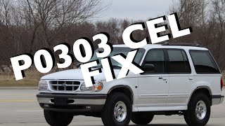 1996 Ford Explorer P0303 40 L CEL Check Engine Code P0300 Fix Guide  3 Cylinder Misfire Code [upl. by Anehs]