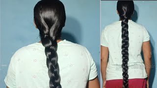 beautiful oiled hair braid  oiling long hair braiding [upl. by Paget]