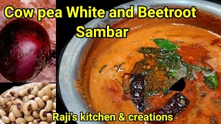 Cowpea white and Beetroot SambarHuliAlasande Kalu Huli [upl. by Inanak]