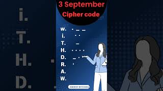 3 September daily cipher code  Hamster Combat  hamsterkombat crypto viralvideo earnmoneyonli [upl. by Nazar61]