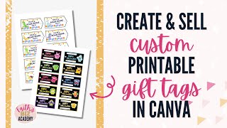 DIY Printable Gift Tags In Canva [upl. by Nichols]