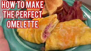 How To Make The PERFECT Omelette Ham and Cheese omelet [upl. by Oflunra]