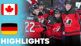 Canada vs Germany  Highlights  U20 World Juniors Championship Hockey 31122023 [upl. by Ddej]