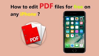 How to edit PDF files for free on any iPhone [upl. by Jari]