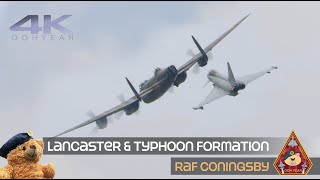 LOOK AT THIS AVRO LANCASTER amp TYPHOON FORMATION DISPLAY  RAF CONINGSBY • BBMF amp ANARCHY1 180523 [upl. by Doretta]