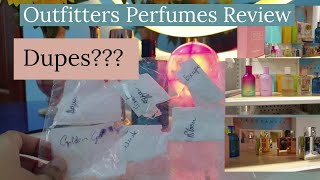 Outfitters Perfumes Review  Escaped Secret Affair Luminous Bloom OceanDusk Golden Goddess Aqua [upl. by Tomlinson8]