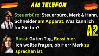 Deutsch für den Alltag  Am Telefon  deutsch telc dialog alltagsdeutsch a2 b1 b2 grammar [upl. by Siramaj]