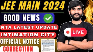 LIVE🚨 JEE Main 2024  NTA Official😳 Latest News Must Watch✅ jee2024  JEE Mains Admit Card 2024 [upl. by Kendyl]