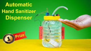 How to Make Automatic Hand Sanitizer Dispenser  Inspire Award Project  Science Project [upl. by Geanine]