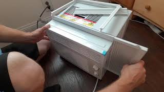 How to Assemble and Install a Small Window AC Unit 5000  6000 BTU [upl. by Yleve]