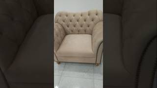 Chesterfield sofa Restorationyoutubeshorts furnituredesign couchrestoration velvetsofa [upl. by Annaeerb]