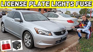 HONDA ACCORD LICENSE PLATE LIGHT FUSE LOCATION LICENSE PLATE LIGHT DOES NOT WORK FUSE 20082012 [upl. by Weinreb603]