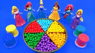 Cute ASMR Satisfying Video I How to make Disney Princess Rainbow Lollipops amp Pool Party Cutting [upl. by Aisetal]