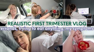 FIRST TRIMESTER VLOG Day in My Life at 9 Weeks Pregnant with a Toddler My Current Symptoms [upl. by Royd]