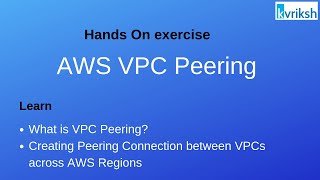 AWSVPC Peering Concept amp Demo  LEC 24 2 VPC within a Region  AWSSolution Architect Tutorials [upl. by Lundberg]