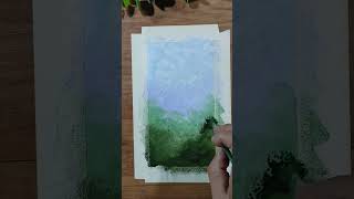 Painting landscape acrylics🎨💐 shorts painting youtubeshorts [upl. by Bertolde]