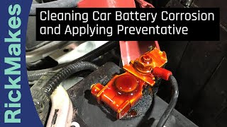 Cleaning Car Battery Corrosion and Applying Preventative [upl. by Amled925]