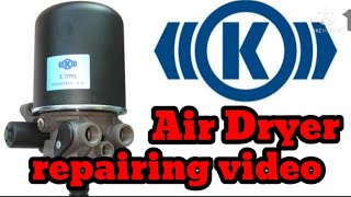 Knorr bremse air dryer repairing videotatamahindraAshok Leylandeicherviralworld video [upl. by Ellasal]