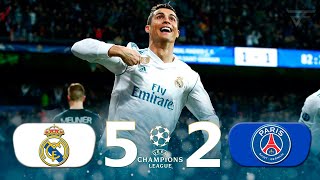 Real Madrid vs PSG 52 agg UCL 20172018  Round of 16  12 Leg  All Goals amp Highlights [upl. by Nosredna970]