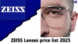 Zeiss Lenses Price List 2023 [upl. by Maureen777]